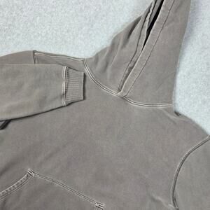 Elwood Small Core Oversize Organic Cotton Brushed Terry Hoodie in Vintage Gray